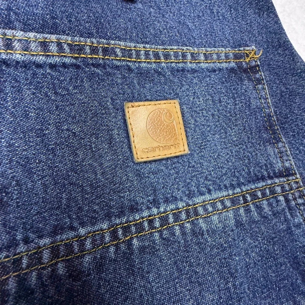 Carhartt Loose Original Fit Dungaree Jeans Blue Mens 36x34 B13 DPS NWT NOS